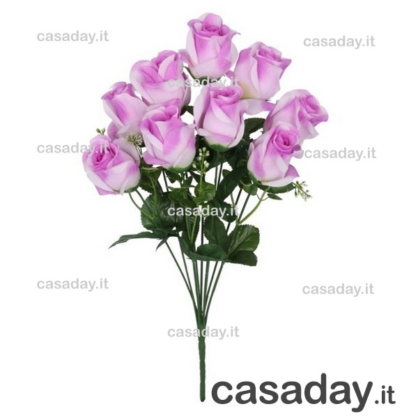 ROSE BOCCIOLI MAZZO 8 FIORI CM.43 